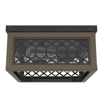 Hunter Chevron Flush Mount in Rustic Iron