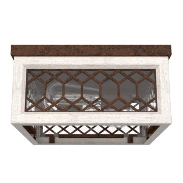 Hunter Chevron Flush Mount in Textured Rust