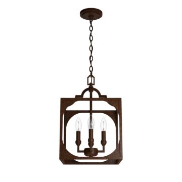 Hunter Highland Hill 4-Light Pendant in Textured Rust