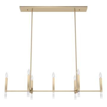 Hunter Sunjai 7-Light Linear Chandelier in Alturas Gold