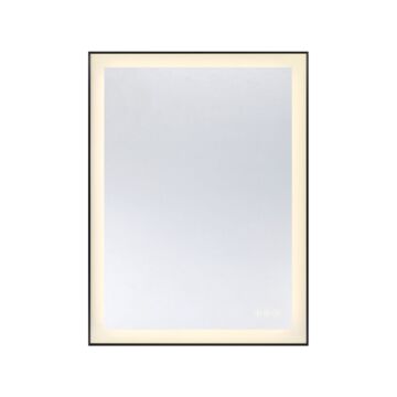 Paulding LED Rectangle Frontlit Mirror with Black Frame
