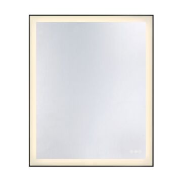 Paulding LED Rectangle Frontlit Mirror with Black Frame