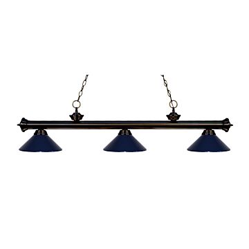 Z-Lite Riviera 3-Light Linear Pendant Light In Bronze