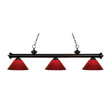 Z-Lite Riviera 3-Light Linear Pendant Light In Bronze