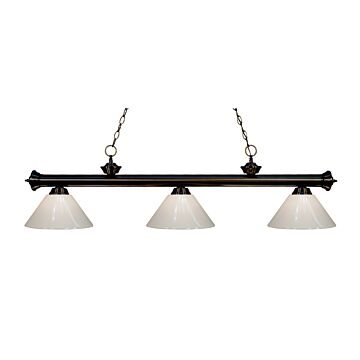 Z-Lite Riviera 3-Light Linear Pendant Light In Bronze