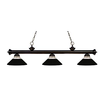 Z-Lite Riviera 3-Light Linear Pendant Light In Bronze