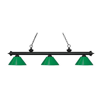 Z-Lite Riviera 3-Light Linear Pendant Light In Matte Black