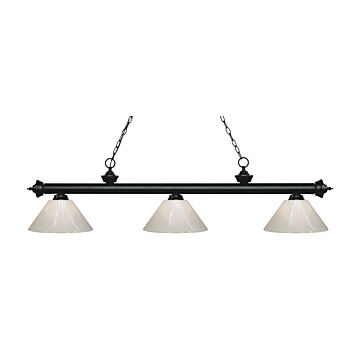 Z-Lite Riviera 3-Light Linear Pendant Light In Matte Black