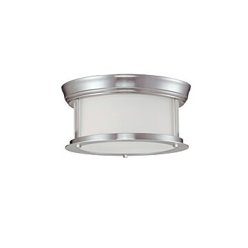 Z-Lite Sonna 2-Light Flush Mount Ceiling Light In Brushed Nickel