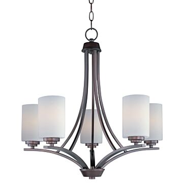 Deven Five Light Chandelier in Oil Rubbed Bronze by Maxim