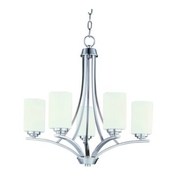 Deven Five Light Chandelier in Satin Nickel by Maxim