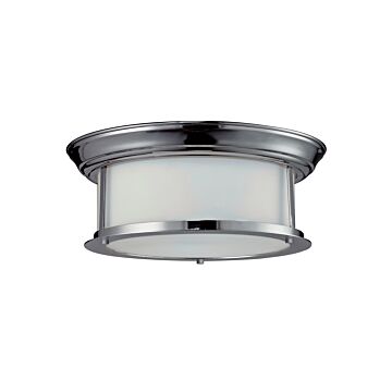 Z-Lite Sonna 2-Light Flush Mount Ceiling Light In Chrome