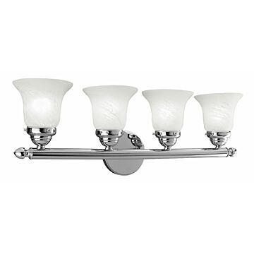 Neptune 4-Light Bathroom Vanity Light in Polished Chrome