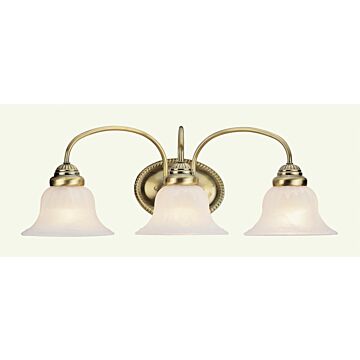 Edgemont 3-Light Bathroom Vanity Light in Antique Brass