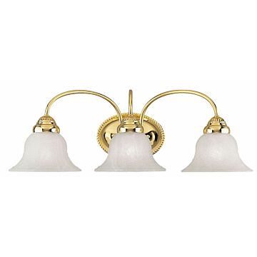 Edgemont 3-Light Bathroom Vanity Light in Polished Brass