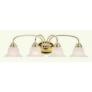 Edgemont 4-Light Bathroom Vanity Light in Polished Brass