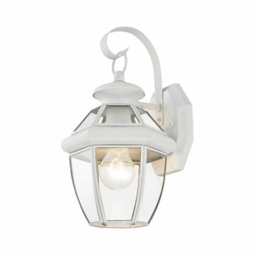 Monterey 1-Light Outdoor Wall Lantern in White