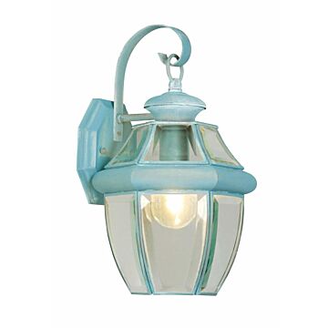 Monterey 1-Light Outdoor Wall Lantern in Verdigris