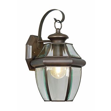 Monterey 1-Light Outdoor Wall Lantern in Bronze