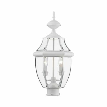 Monterey 2-Light Outdoor Post Lantern in White