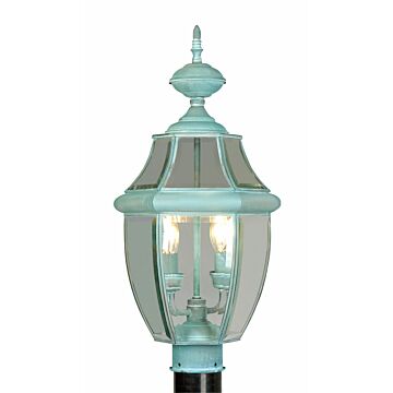 Monterey 2-Light Outdoor Post Lantern in Verdigris