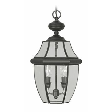 Monterey 2-Light Outdoor Pendant in Black