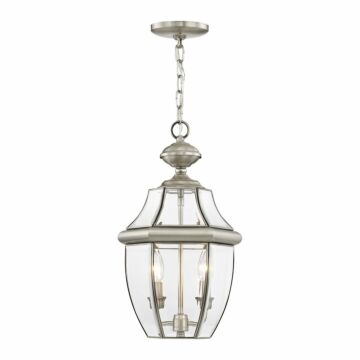 Monterey 2-Light Outdoor Pendant in Brushed Nickel