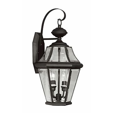 Georgetown 2-Light Outdoor Wall Lantern in Black