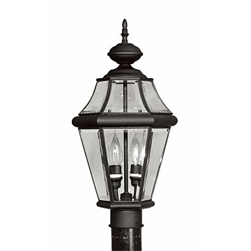Georgetown 2-Light Outdoor Post Lantern in Black