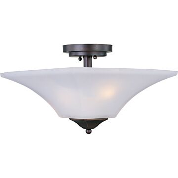 Aurora Two Light Semi Flush Mount in Oil Rubbed Bronze by Maxim