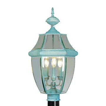 Monterey 3-Light Post-Top Lanterm in Verdigris