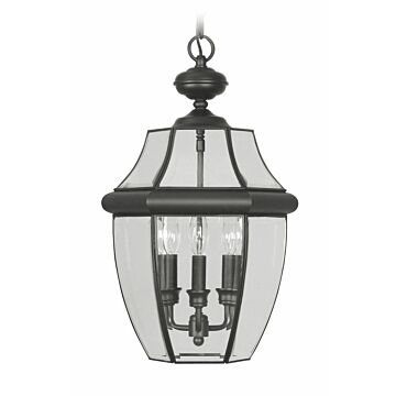 Monterey 3-Light Outdoor Pendant in Black