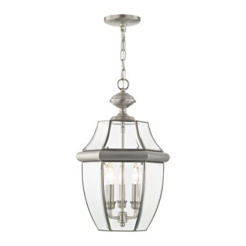 Monterey 3-Light Outdoor Pendant in Brushed Nickel