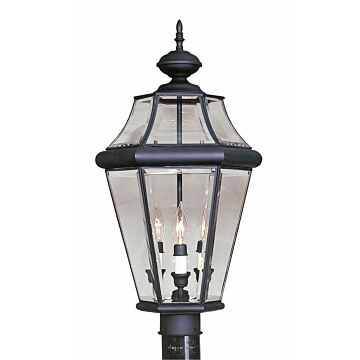 Georgetown 3-Light Post-Top Lanterm in Black