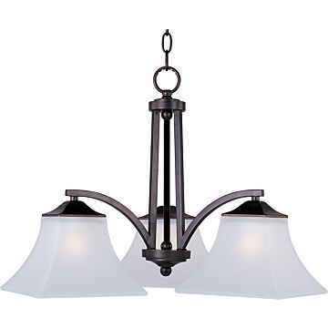 Aurora Three Light Chandelier in Oil Rubbed Bronze by Maxim