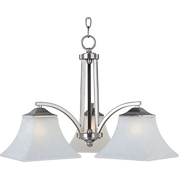 Aurora Three Light Chandelier in Satin Nickel by Maxim