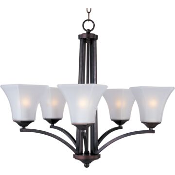 Aurora Five Light Chandelier in Oil Rubbed Bronze by Maxim