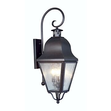 Amwell 3-Light Outdoor Wall Lantern in Bronze