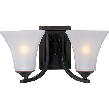 Aurora Two Light Bath Vanity in Oil Rubbed Bronze by Maxim