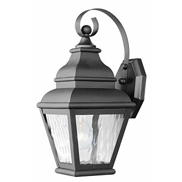 Exeter 1-Light Outdoor Wall Lantern in Black
