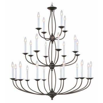 Home Basics 24-Light Chandelier in Bronze