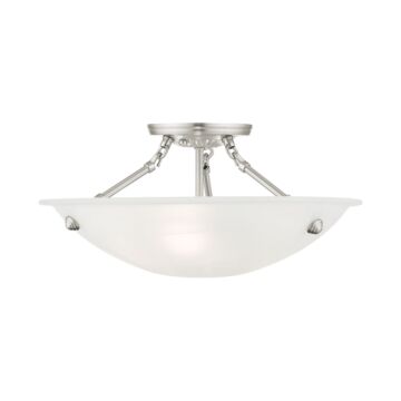 Oasis 3-Light Ceiling Mount in Brushed Nickel