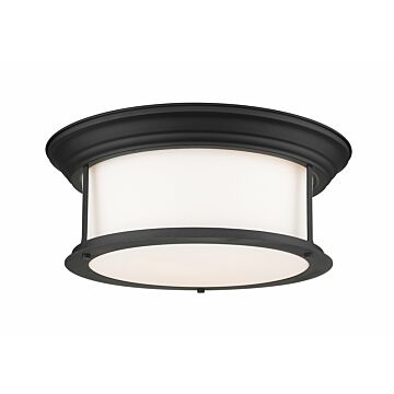 Z-Lite Sonna 3-Light Flush Mount Ceiling Light In Matte Black