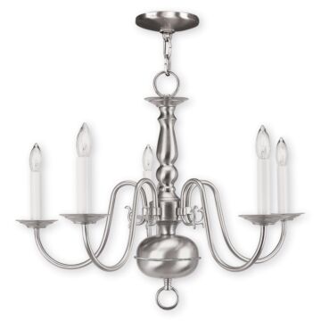 Williamsburgh 5-Light Chandelier in Brushed Nickel