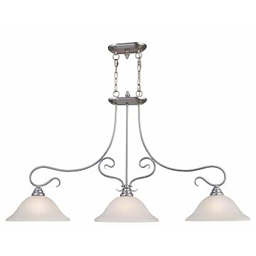 Coronado 3-Light Island Pendant in Brushed Nickel