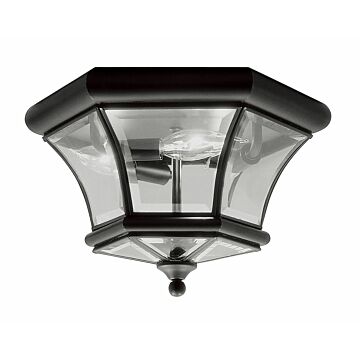 Monterey 3-Light Outdoor Ceiling Mount in Black