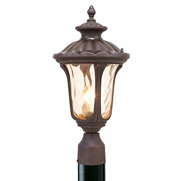 Oxford 1-Light Outdoor Post-Top Lanterm in Hand Applied Imperial Bronze