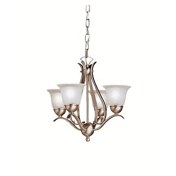 Dover Four Light Mini Chandelier in Brushed Nickel by Kichler