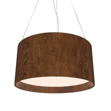 Cylindrical 3-Light Pendant in Imbuia