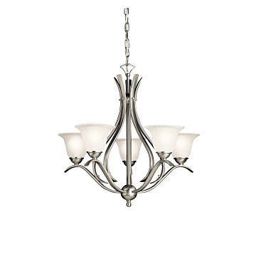 Dover Five Light Chandelier in Brushed Nickel by Kichler